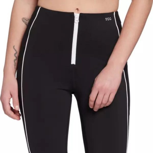 NWT DSG X TWITCH + ALLISON Women's High Rise Zip Front Cropped Tights - Picture 9 of 9
